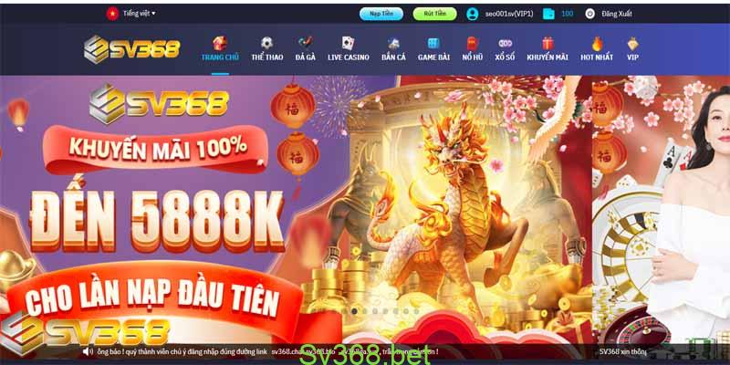 Đăng nhập sv368- Hướng dẫn cách đăng nhập qua IOS & Android 2 Các dịch vụ của nhà cái SV368